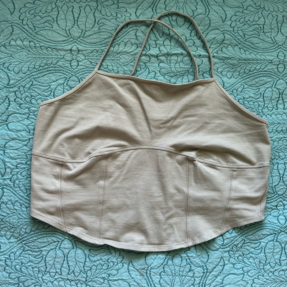 Abound Gray Crop Cami Top